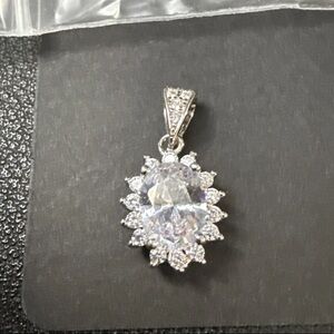 New WT- Bella Fizz .925  Sterling Silver, Lab Created CZ Pendant. SRV $180 #46